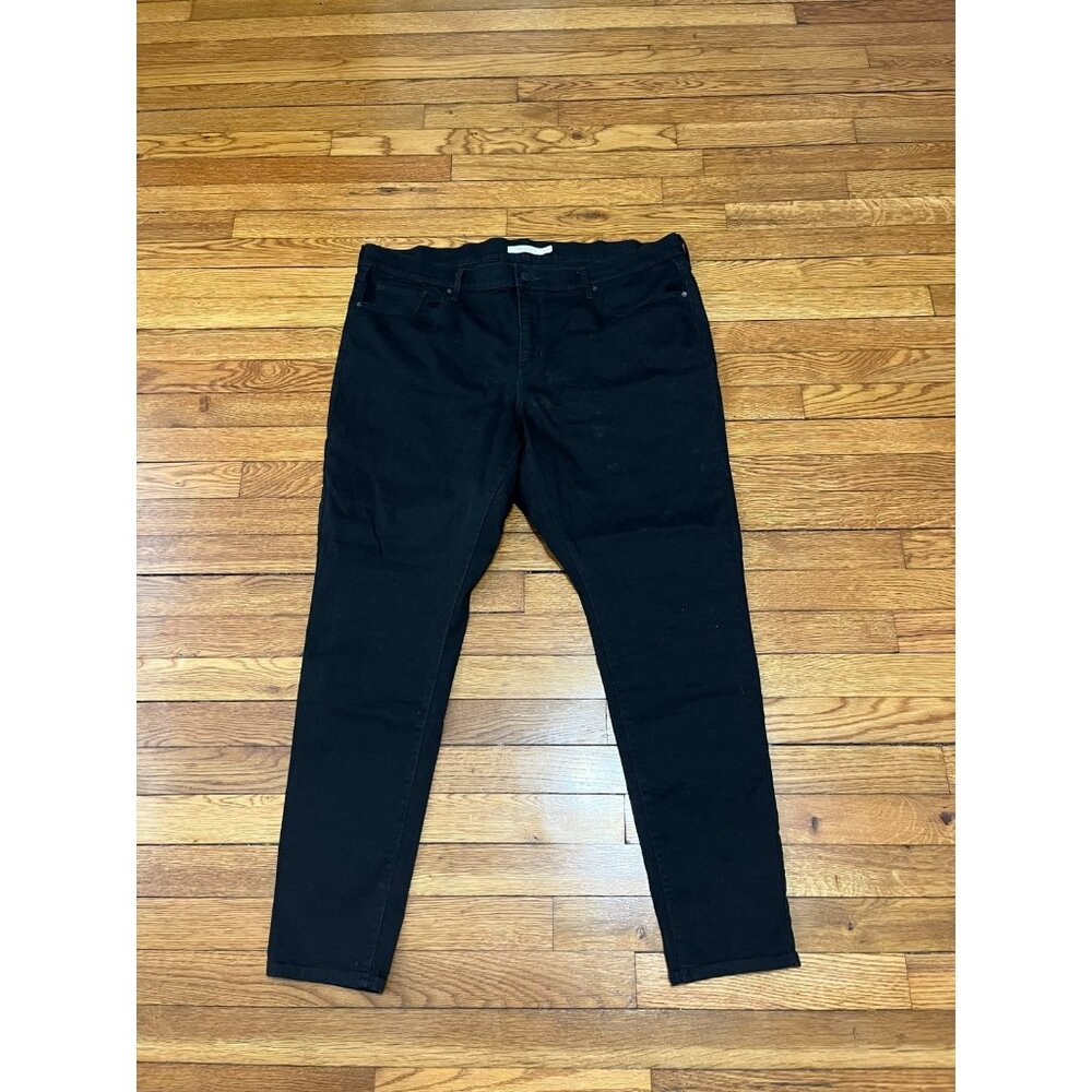 Levi's Women's 711 Skinny Jeans Plus Size 20W Black Stretch Denim High Rise